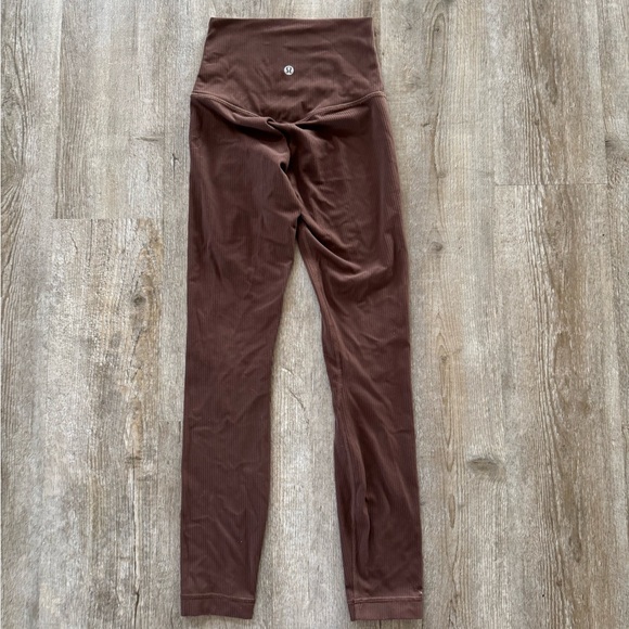 Lululemon Brown Align Ribbed Crop Leggings - Picture 3 of 5